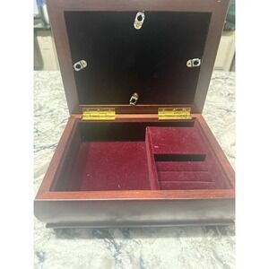 Jordan Mark Music Box Wooden 4" × 6" Photo Album Trinket Box Plays Music